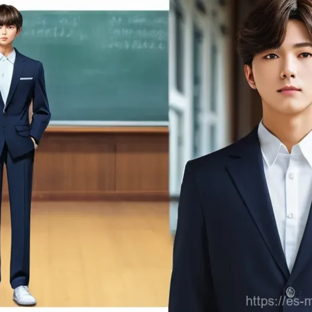 신비아파트 강림의 스타일 분석 - **Prompt: Elegant School Scholar**
An anime-style depiction of Kanglim from Shinbi Apartment, st...