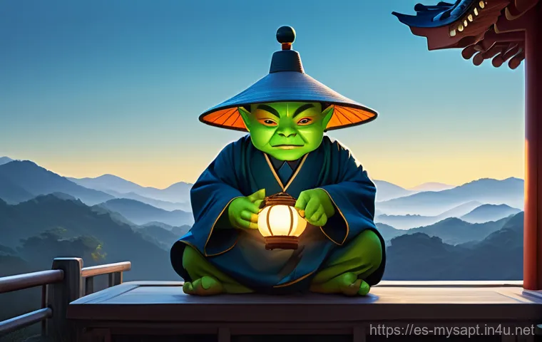 신비아파트 신비 캐릭터 비밀과 인기 비결 - **Prompt 2: Shinbi Protecting Hari and Doori**
    "Shinbi, the loyal goblin-like protector, with hi...