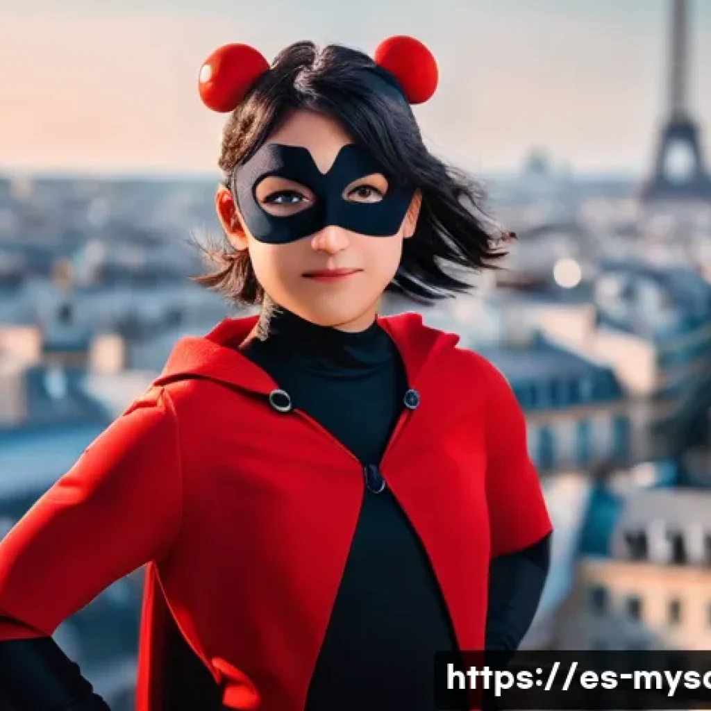 신비아파트 캐릭터 별명 모음 - **Prompt:** A dynamic, empowering shot of Marinette Dupain-Cheng mid-transformation into Ladybug. Sh...