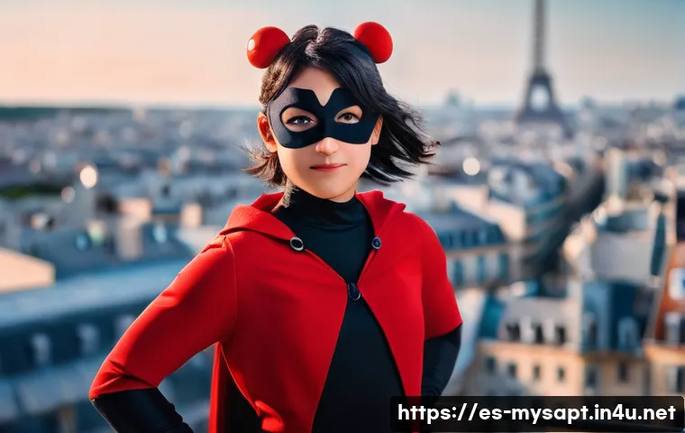 신비아파트 캐릭터 별명 모음 - **Prompt:** A dynamic, empowering shot of Marinette Dupain-Cheng mid-transformation into Ladybug. Sh...