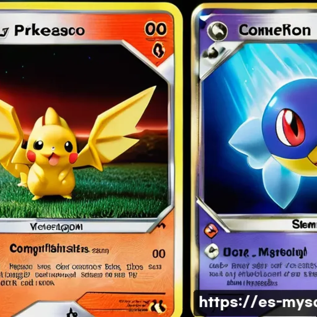 신비아파트 공식 굿즈 인증법 - **Prompt 1: Authentic vs. Counterfeit Pokémon Trading Cards - Close-up Comparison**
    "A highly de...